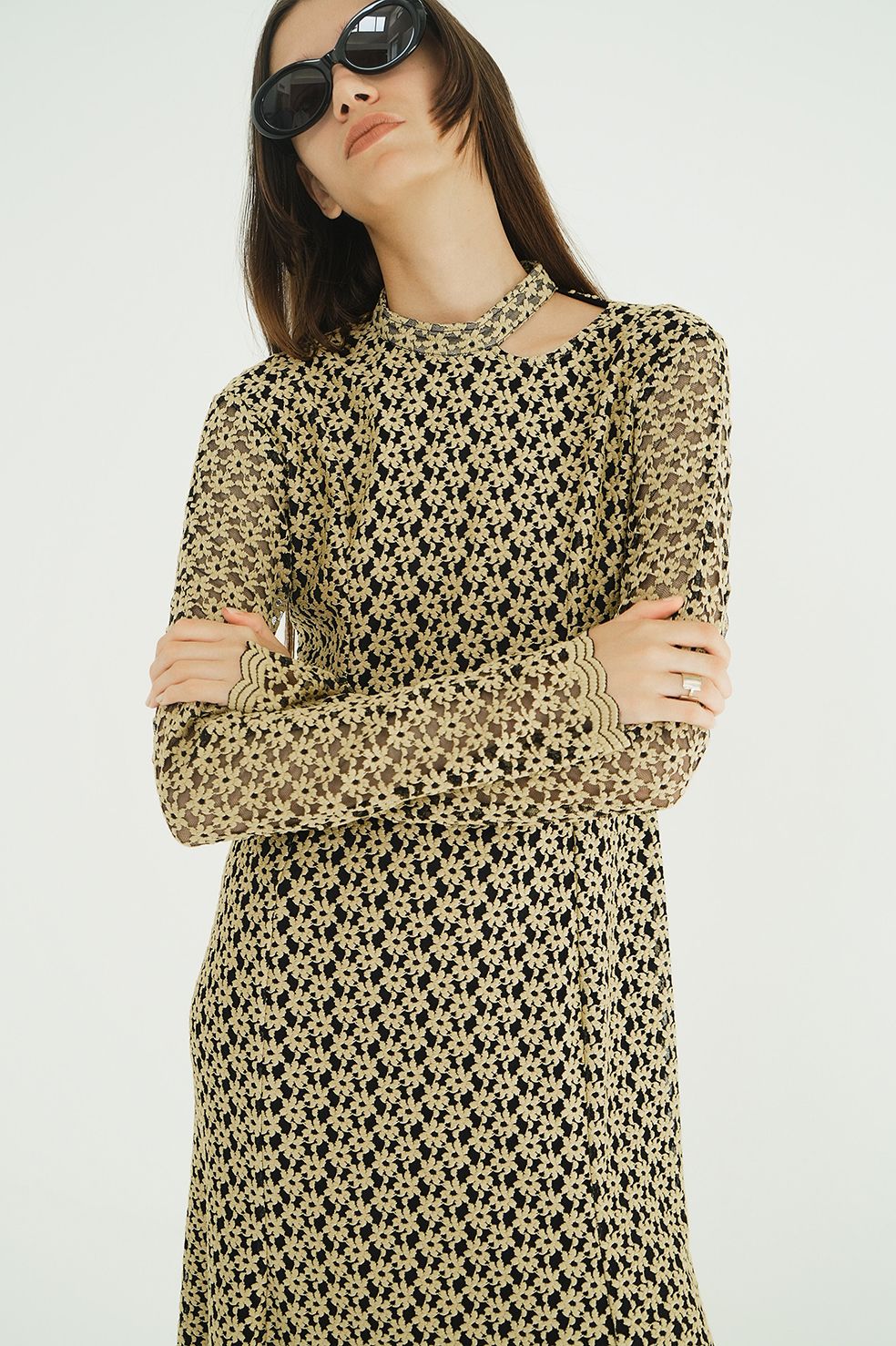 3D フラワーレースワンピース