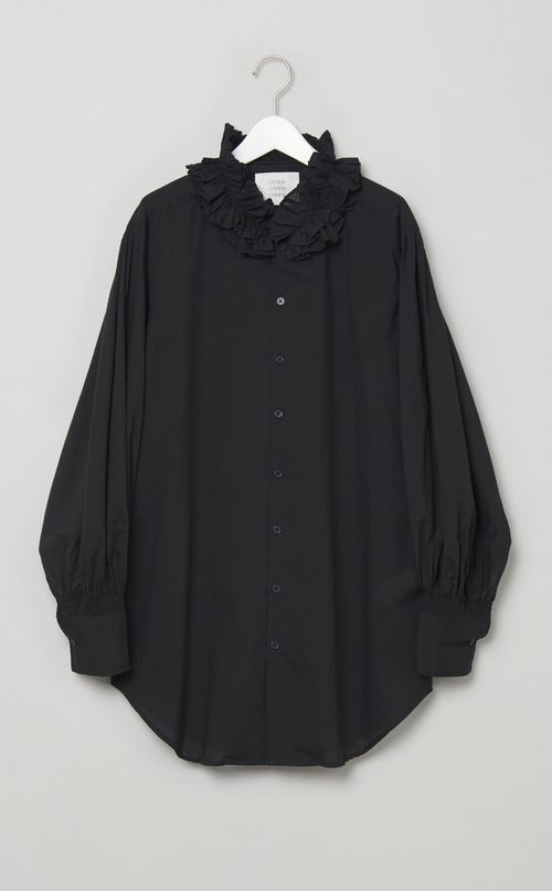 コットンフリルカラーシャツ