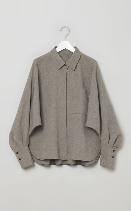 ドルマンスリーブツイルシャツ