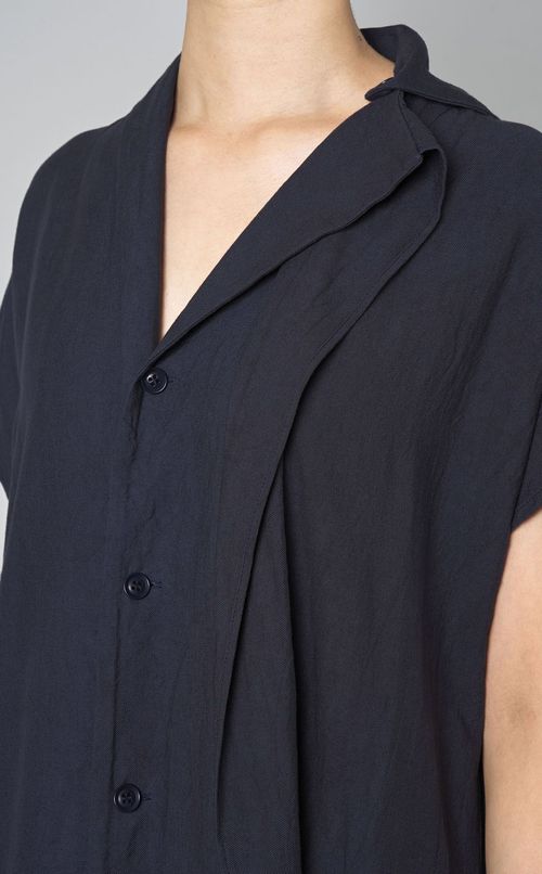 ウォッシュツイルシャツワンピース