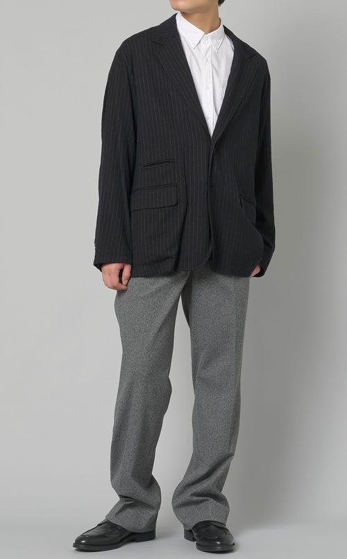 ウールジャガードストレートパンツ