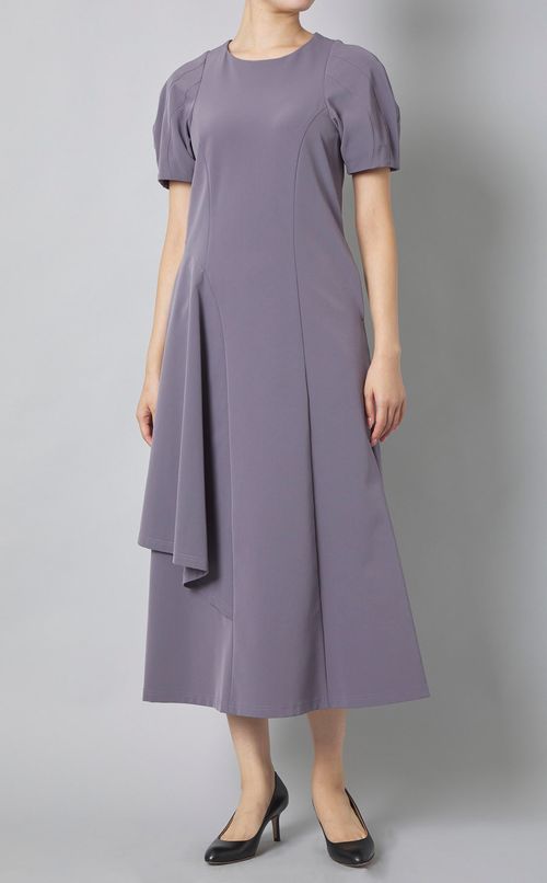 ジャージライクラッフルワンピース