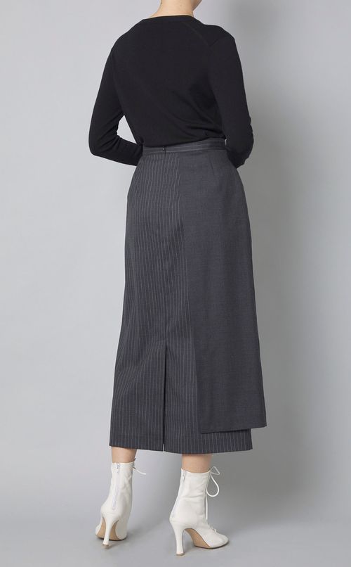 ストライプコンビラップスカー卜