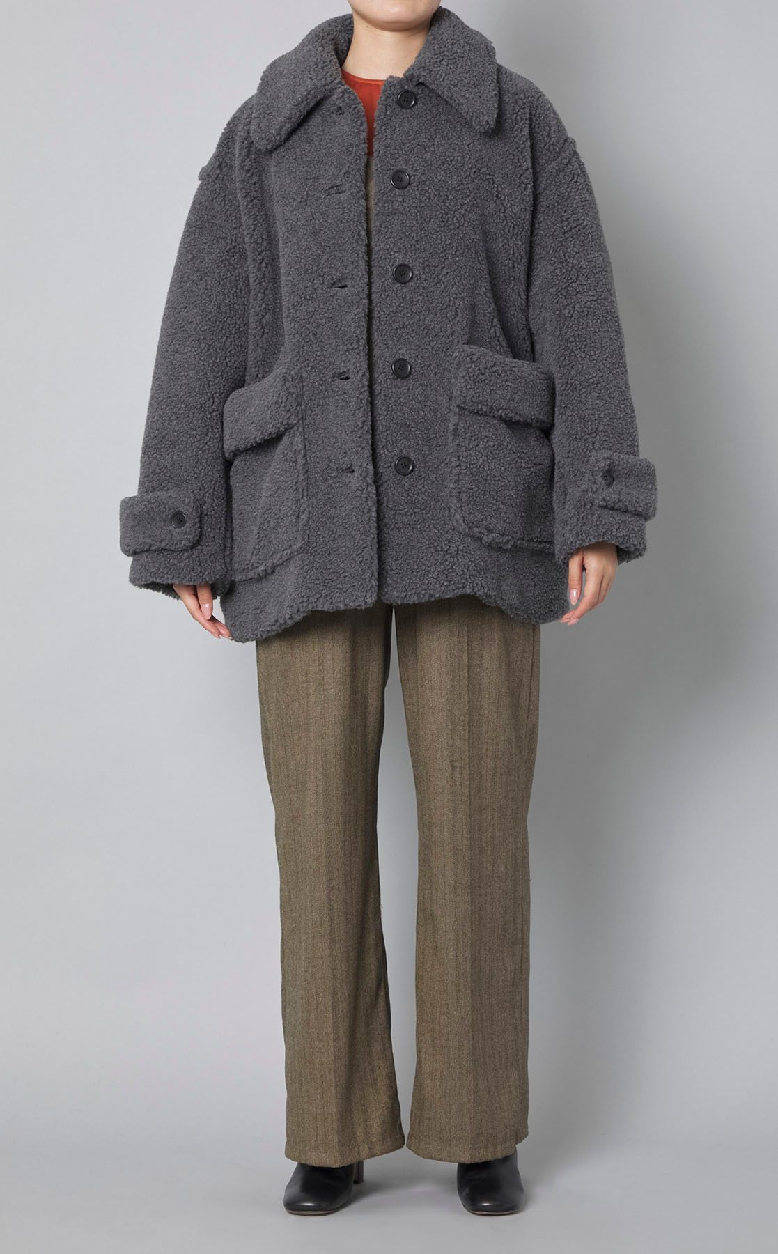 CLANE｜ビッグポケットボアオーバーコート