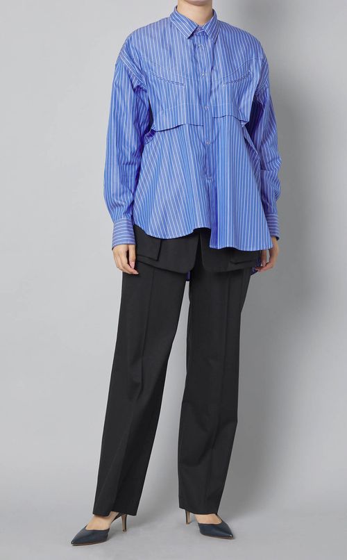 ソリッドウールレイヤードパンツ