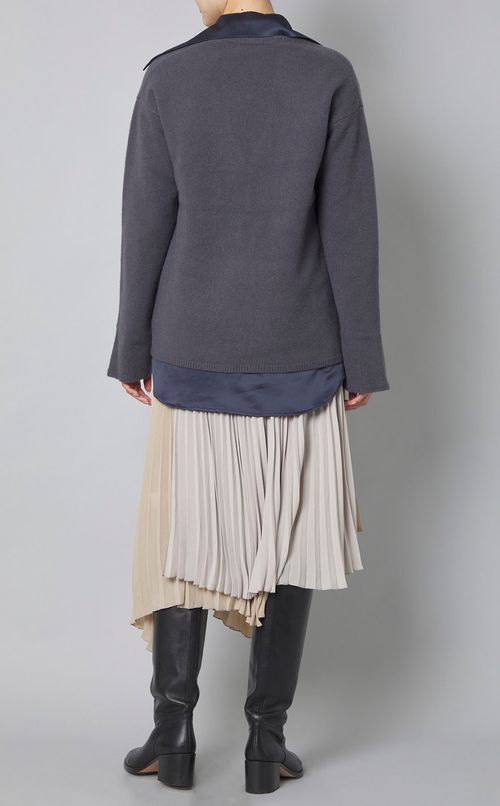 ウールスリットVネックニット