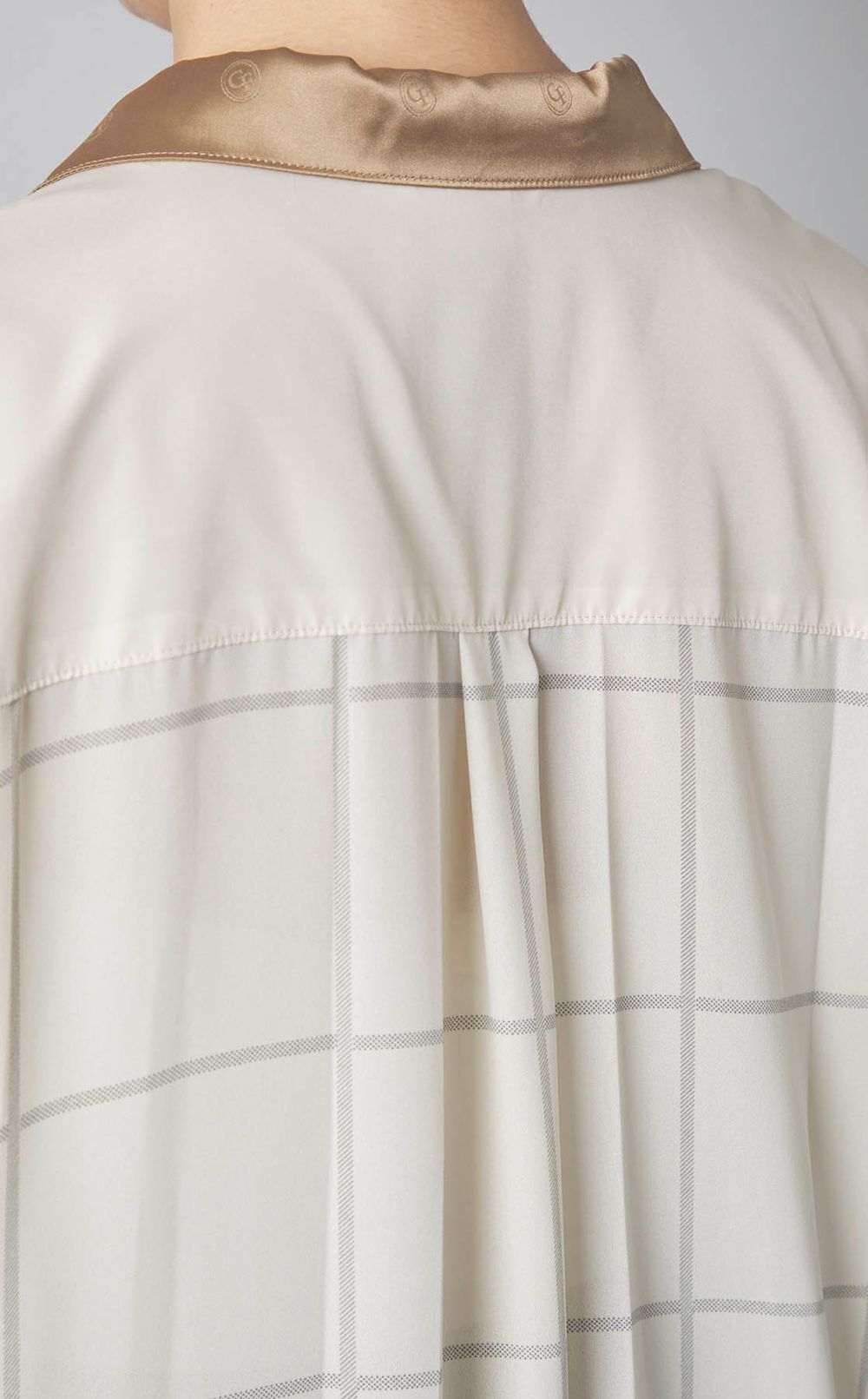 【reADdress】パッチワークオープンカラーシャツ