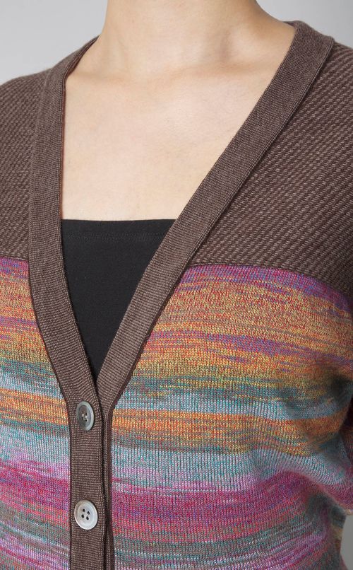 ジャガードウールカーディガン