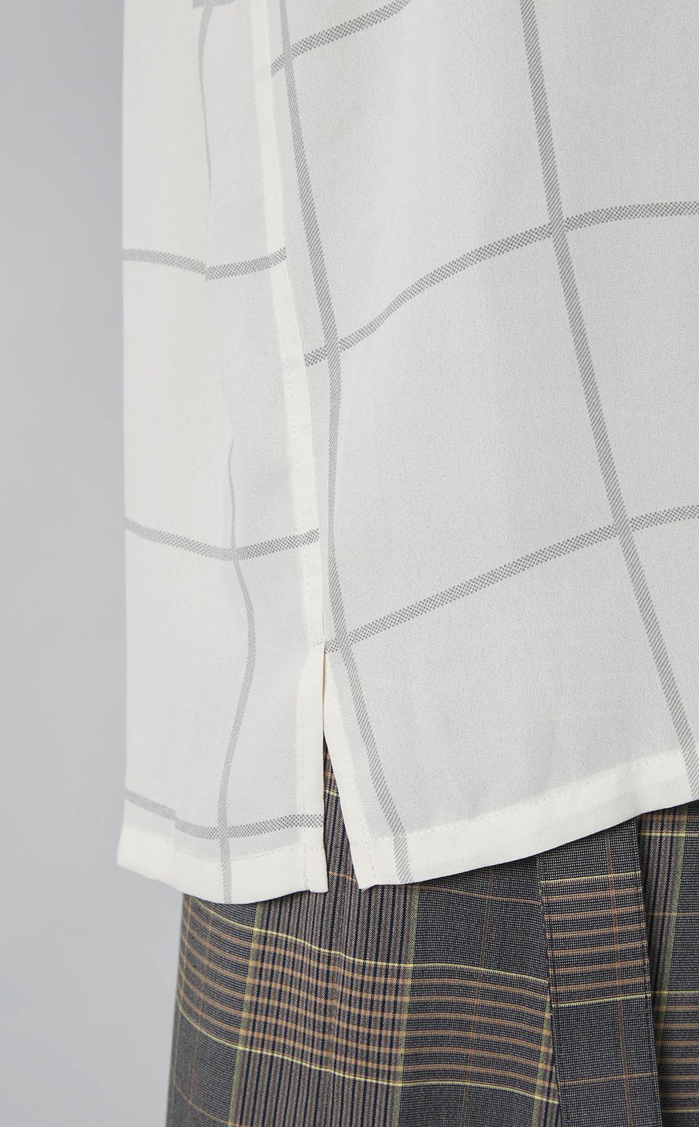 【reADdress】パッチワークオープンカラーシャツ