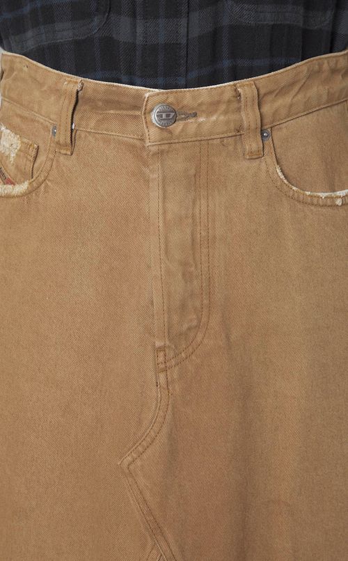 コットンカラーデニムミディスカート