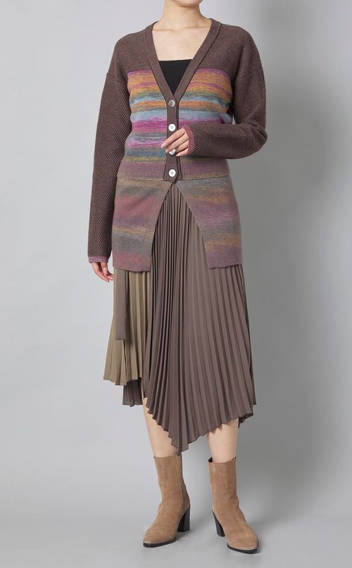 ジャガードウールカーディガン