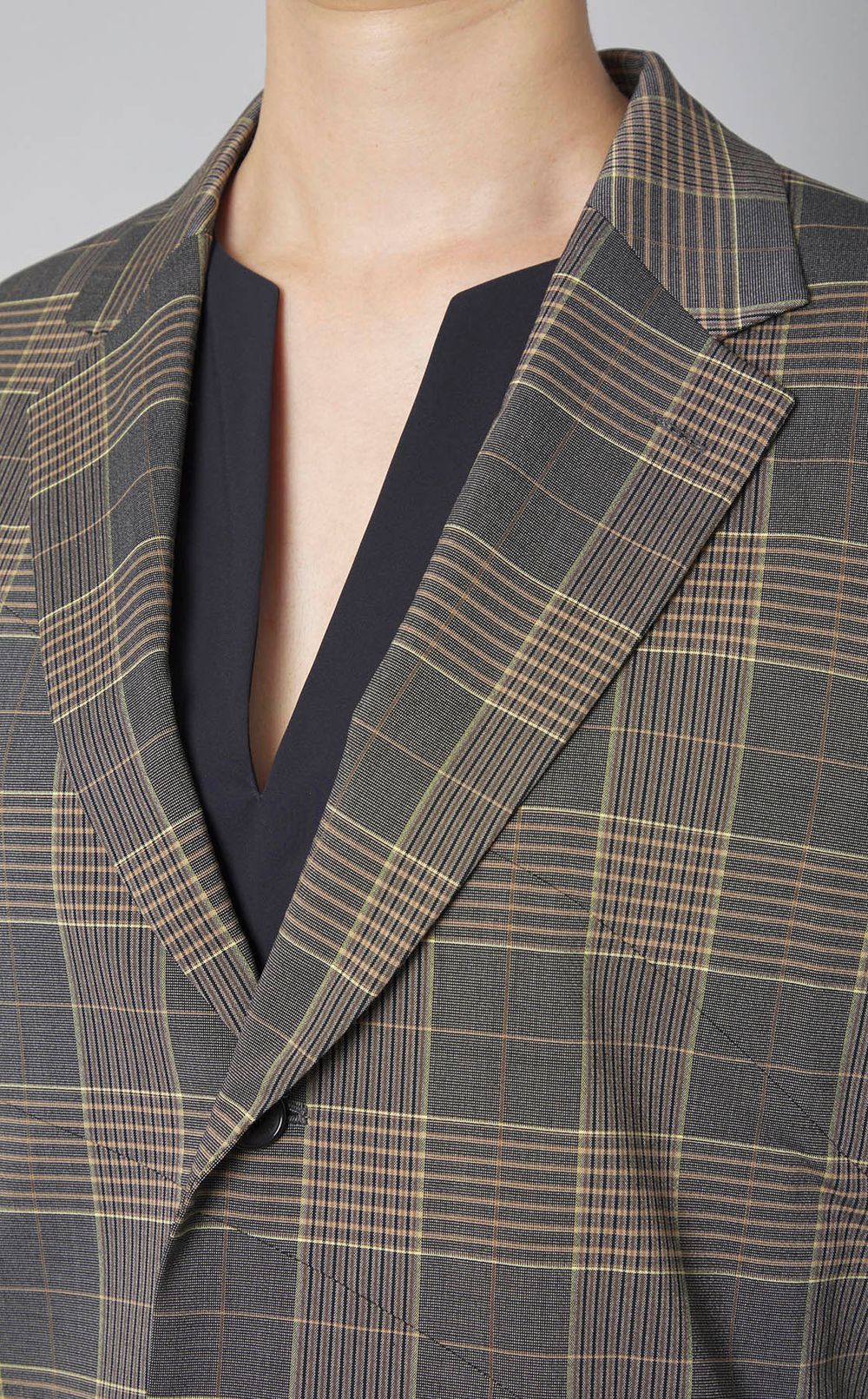 チェックテーラード2ボタンジャケット