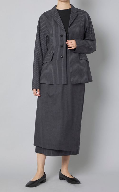 ストライプコンビラップスカー卜