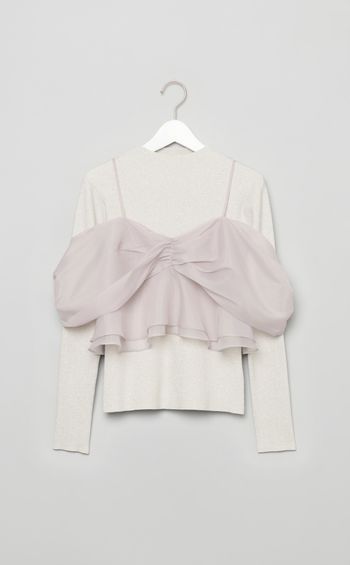 リボンモチーフセットプルオーバー