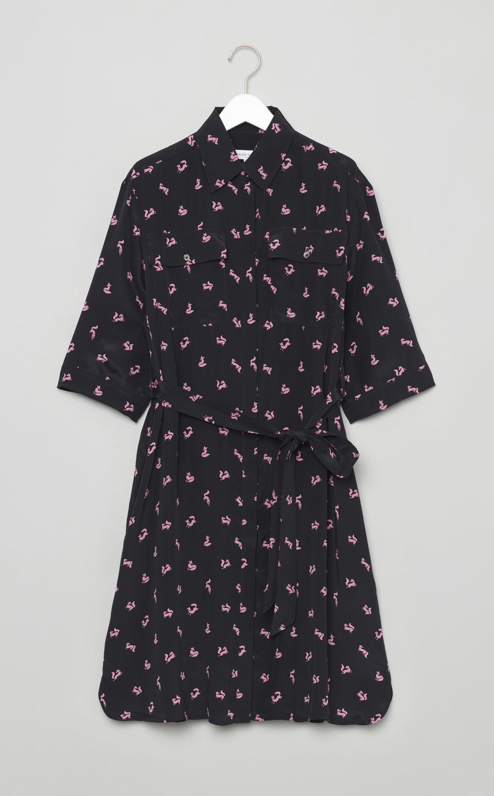 フォックスプリントシャツワンピース