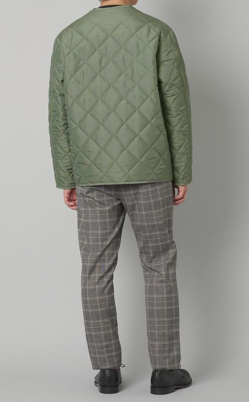 ノーカラーキルティングジャケット