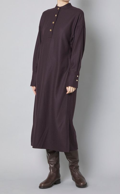 ウールジョーゼットドルマンワンピース