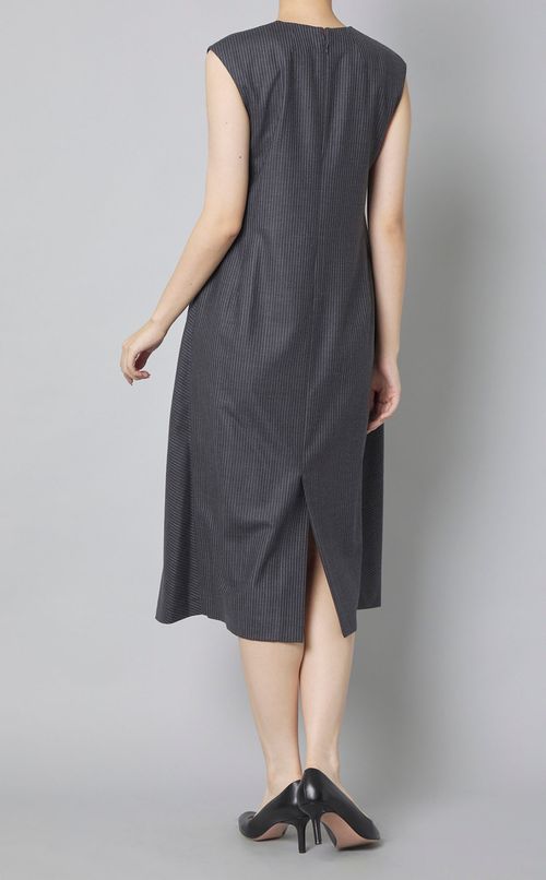 ストライプウエストリボンワンピース