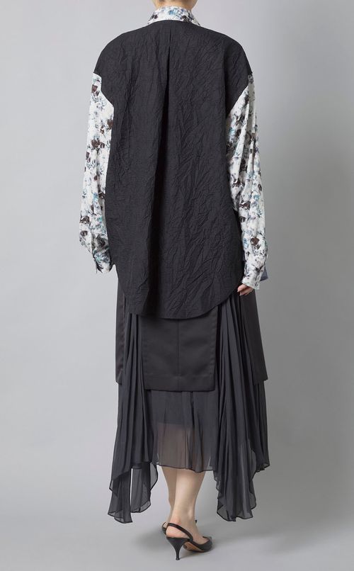 【reADdress】パッチワークレギュラーカラーシャツ