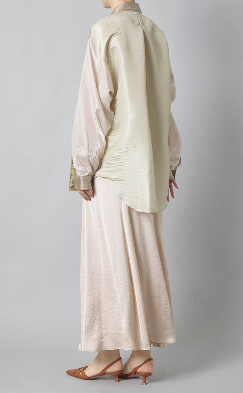 【reADdress】パッチワークレギュラーカラーシャツ