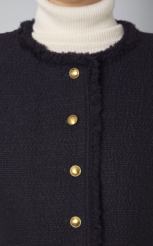 ブークレーファンシークロシェットジレ