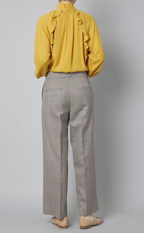 チェックストレートパンツ