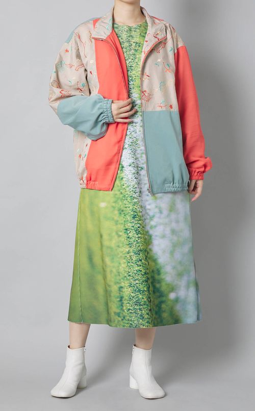 【reADdress】パッチワークスポーツブルゾン