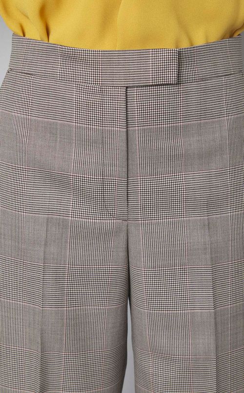 チェックストレートパンツ