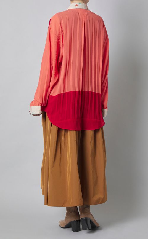 【reADdress】パッチワークレギュラーカラーシャツ