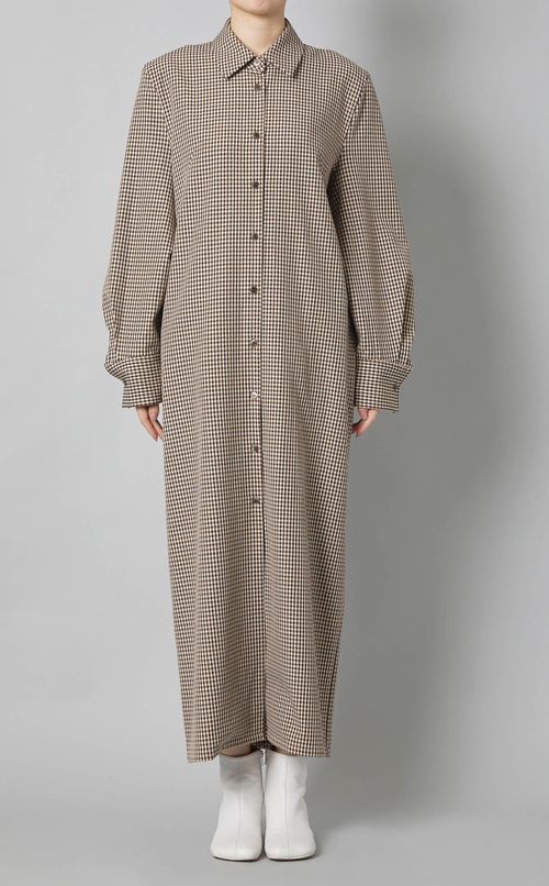 チェックシャツワンピース