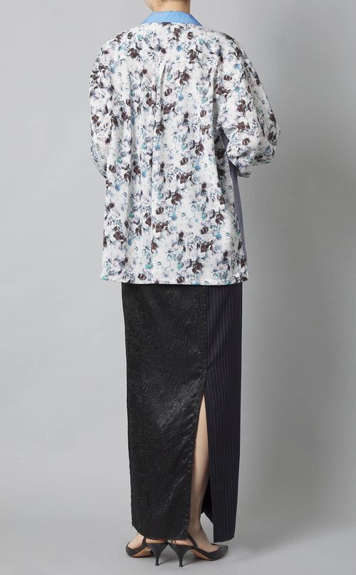 【reADdress】パッチワークオープンカラーシャツ