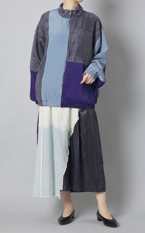 【reADdress】パッチワークスポーツブルゾン