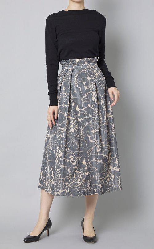 フラワープリントフレアスカート