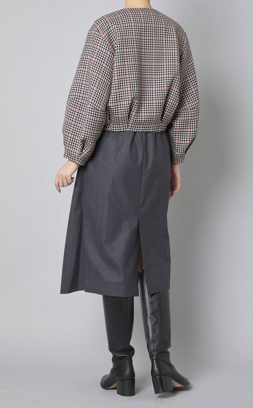 タッターギンガムジップアップブルゾン