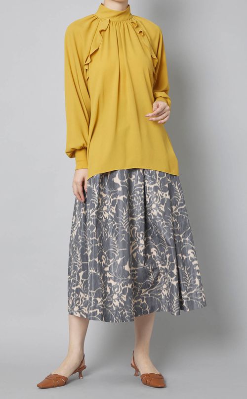 フラワープリントフレアスカート