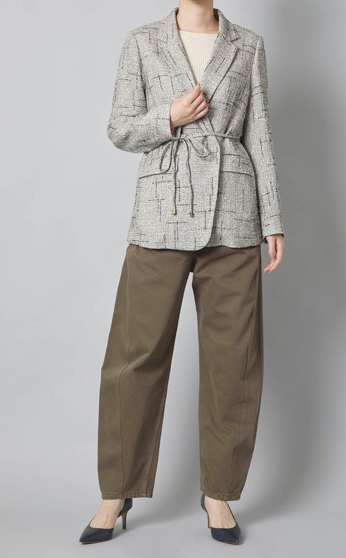 ツイードテーラードジャケット
