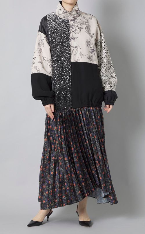 【reADdress】パッチワークスポーツブルゾン