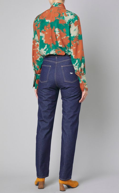 フラワープリントシャツ