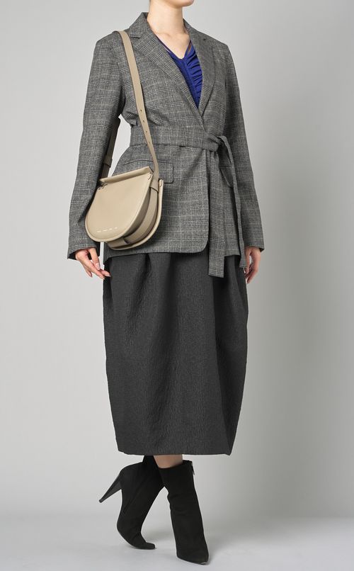 マットクレープギャザートップス