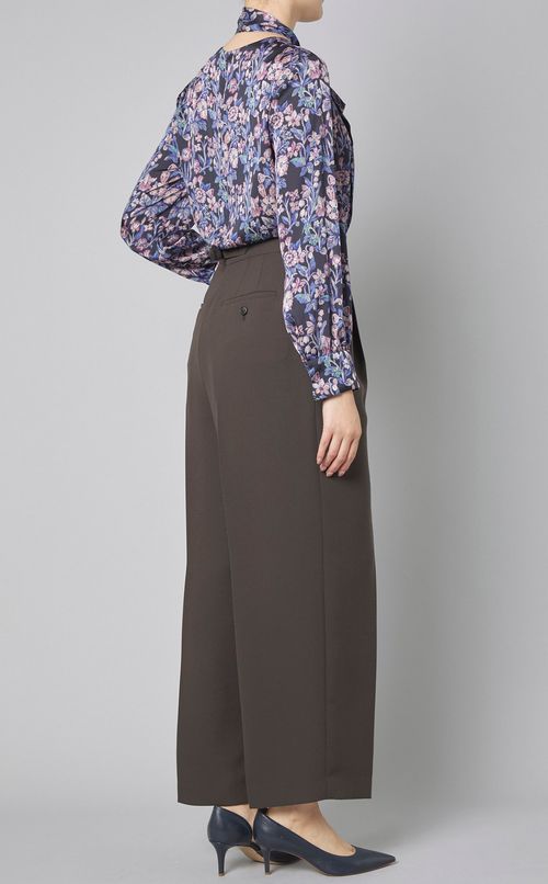 フラワープリントボウタイプルオーバー