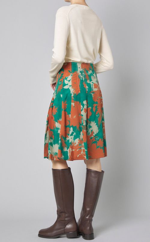 フラワープリントフレアスカート