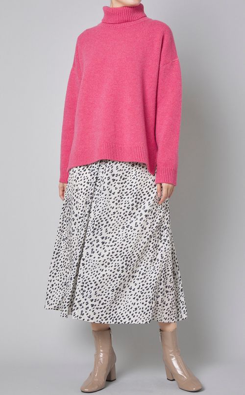 タックパネルプリントワンピース