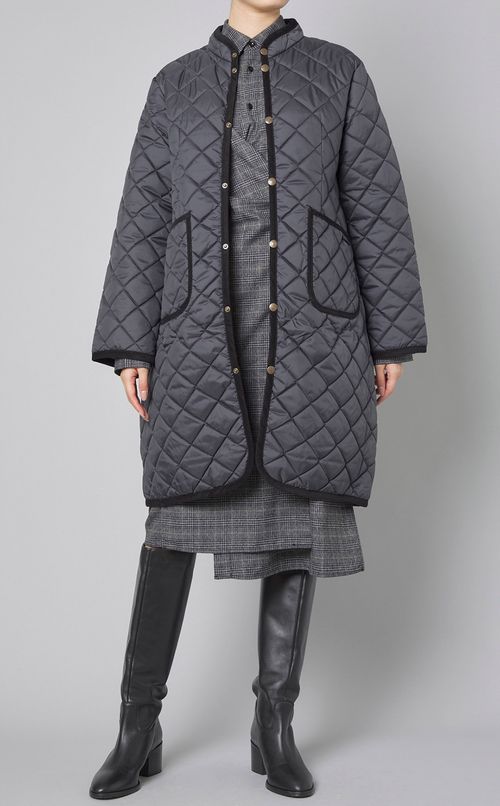 チェックラップシャツワンピース