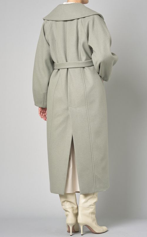 ウールビッグカラーロングコート