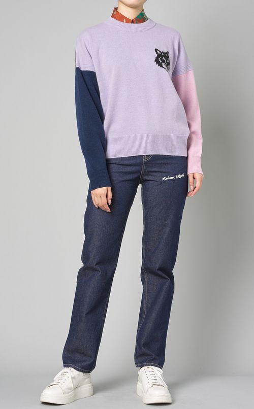 ハイウェストテーパードデニムパンツ