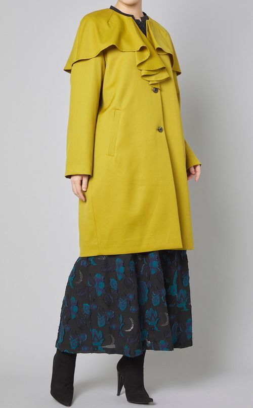 フレアカラージャケットコート