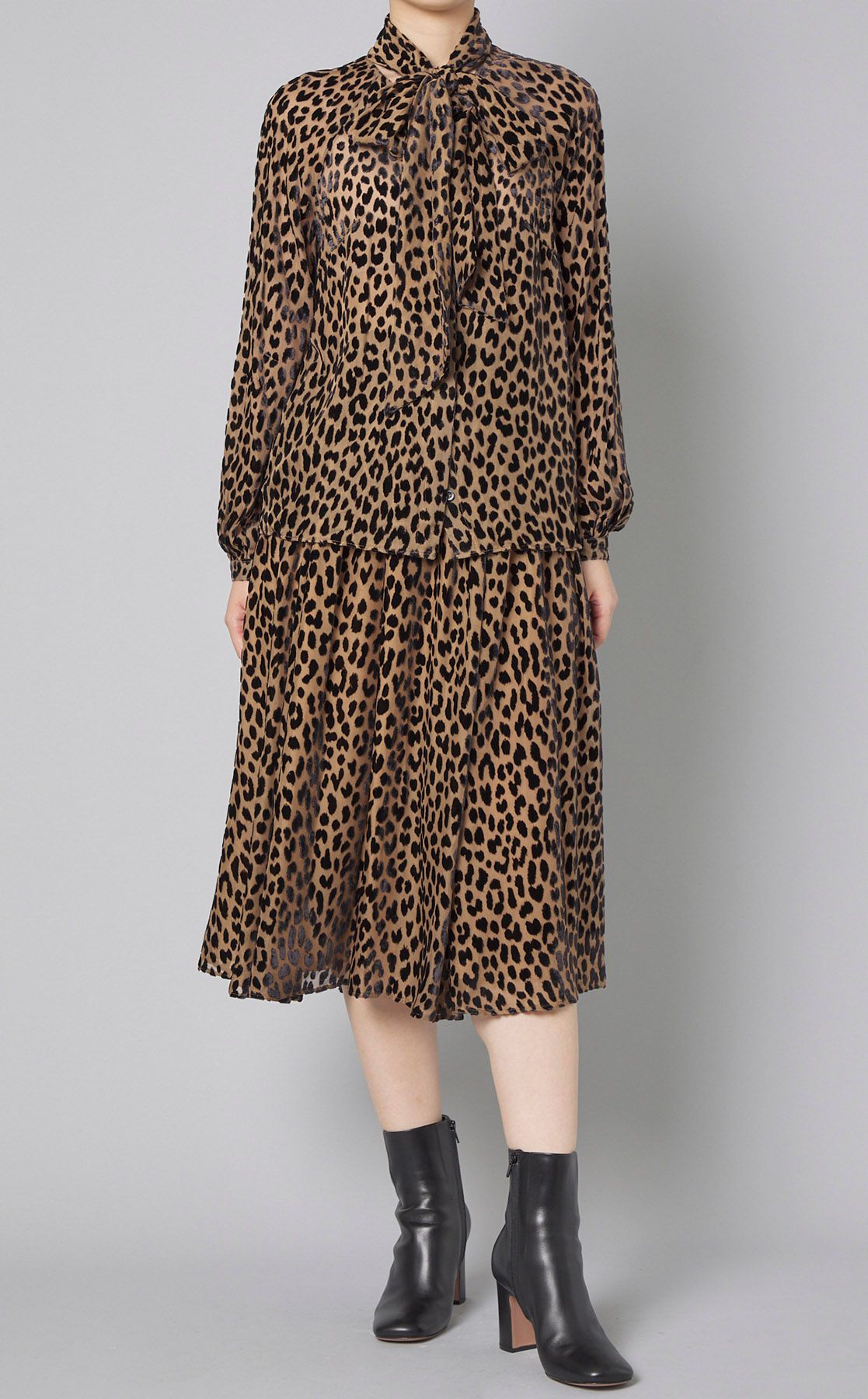 ケイトスペード KATE SPADE ロングワンピース ドット フレンチスリーブ