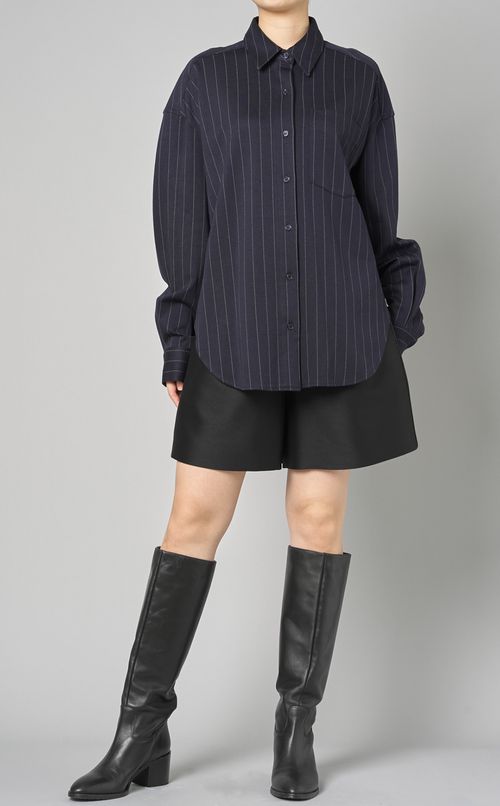ピンストライプオーバーサイズシャツ