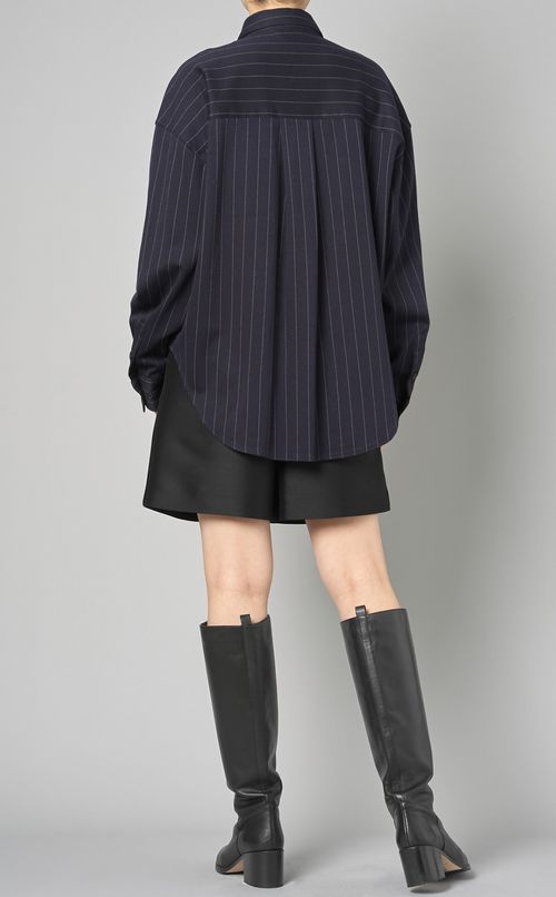 シルクウールタックショートパンツ