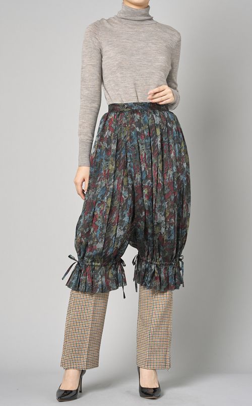 プリントジョーゼットプリーツスカート